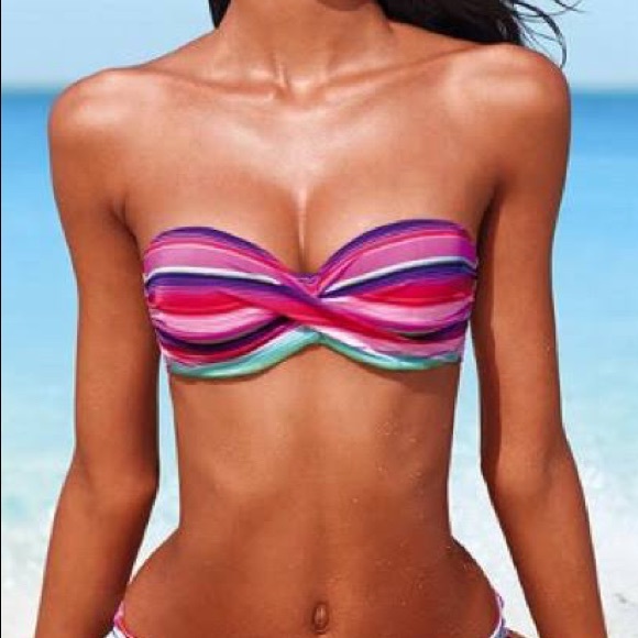 push up strapless bikini